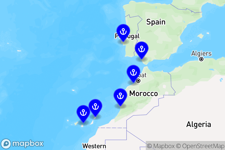 Azamara Journey, 7 Night Portugal, Morocco & Spain Cruise: Lisbon ...