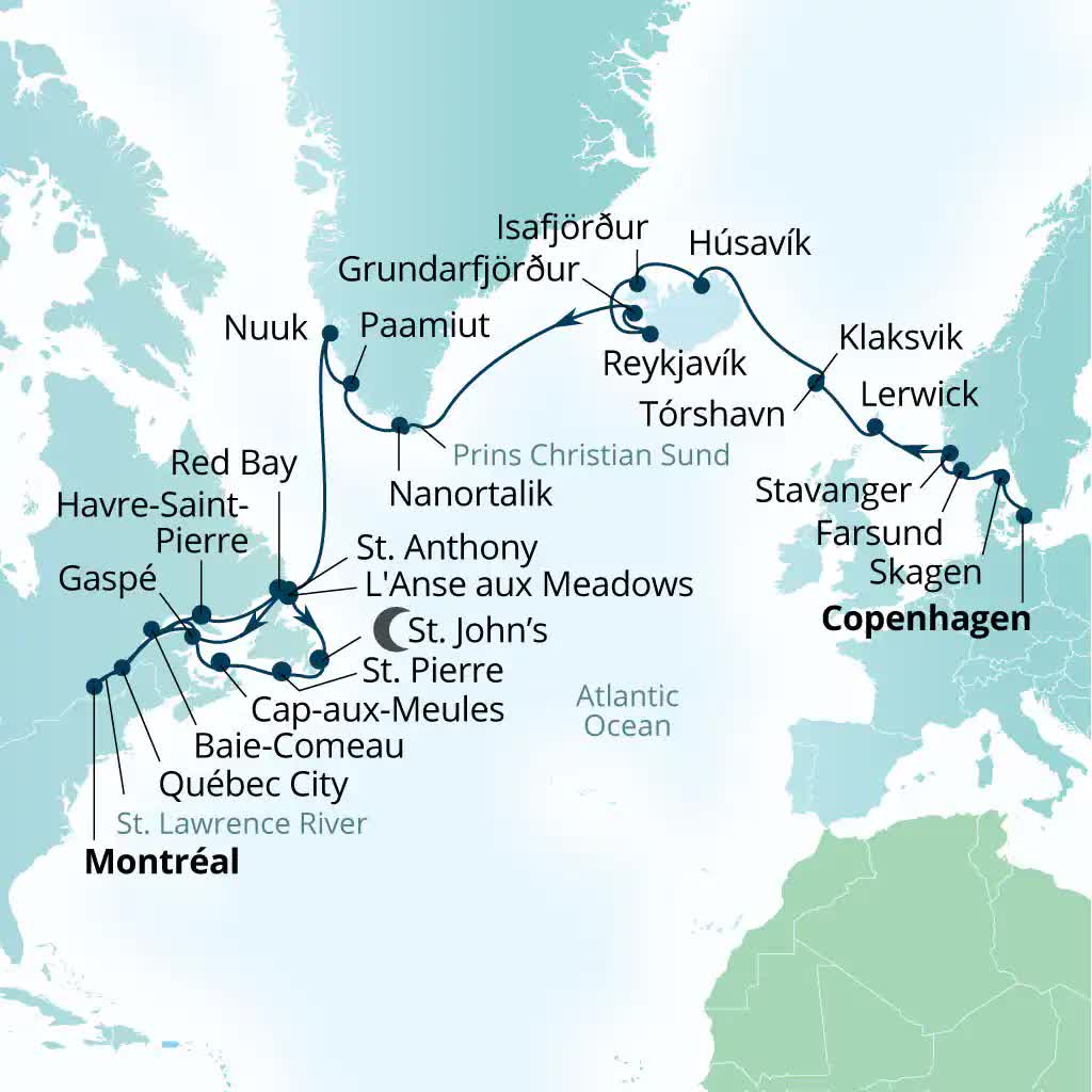 Denmark Quebec Seabourn Quest, 37 Night North Atlantic Icons: Iceland, Greenland ...