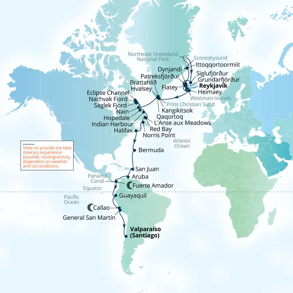 Seabourn Pursuit, 56 Night Ice To Isles: From Scoresbysund To San Juan ...